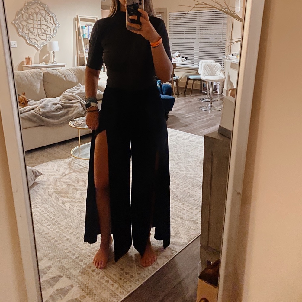 AMERICAN THREAD open leg pant